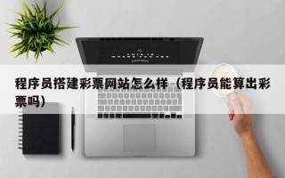 大丰程序员搭建彩票网站怎么样（程序员能算出彩票吗）